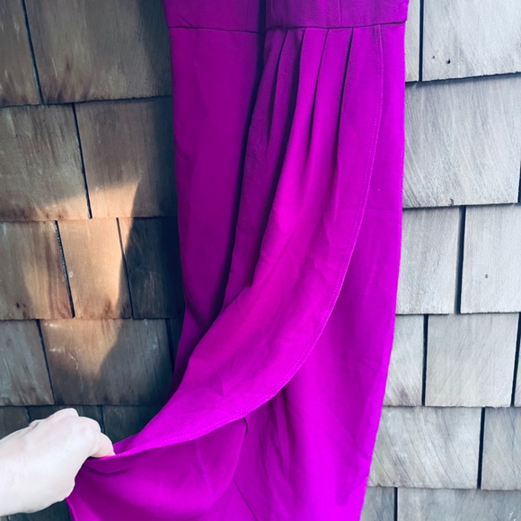 Julia Jordan Womens Knot-Neck Midi Tulip-Hem Halter Fuchsia Dress Size 8 - Picture 9 of 17